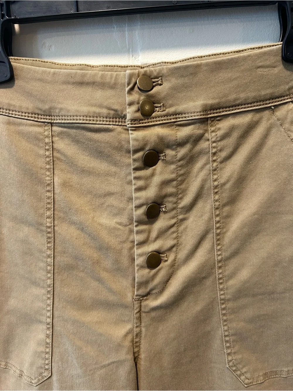 J. Crew Point Sur Wide-Leg Button-Fly Cropped Khaki Chinos Size 10